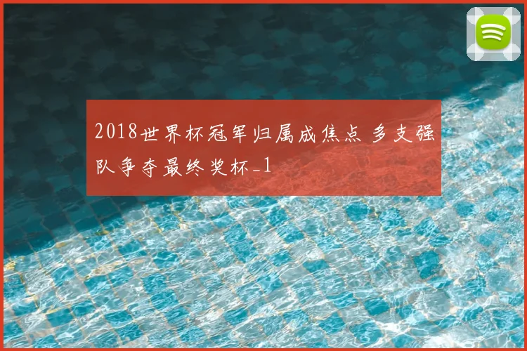 2018世界杯冠军归属成焦点 多支强队争夺最终奖杯_1